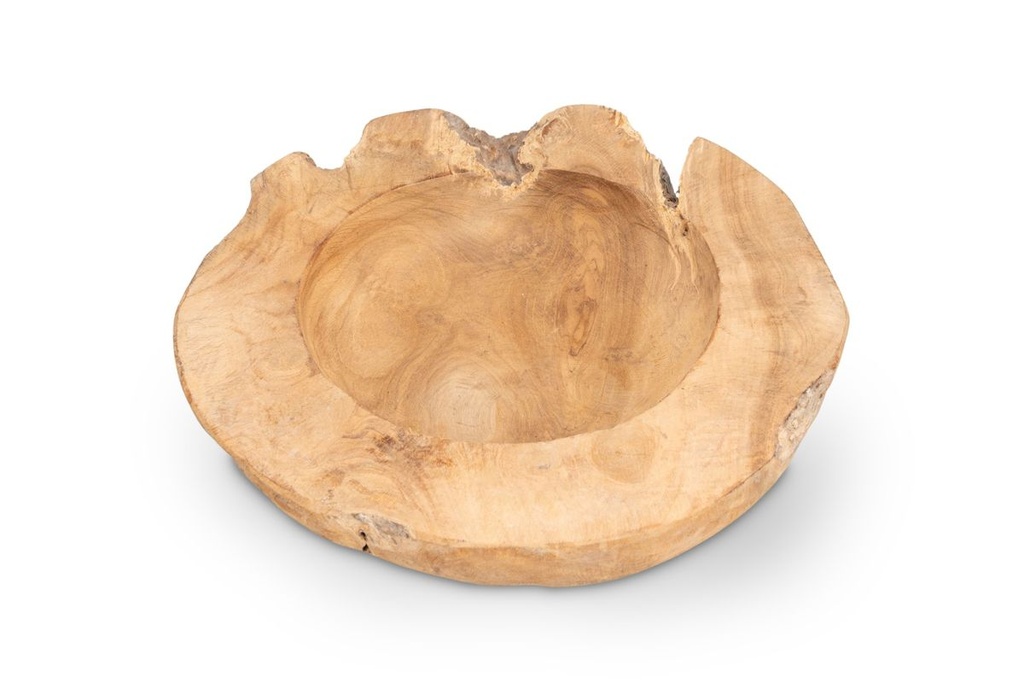Teak Holzschale, Größe ca. 30 x 30 cm, handgefertigt | Holzschale