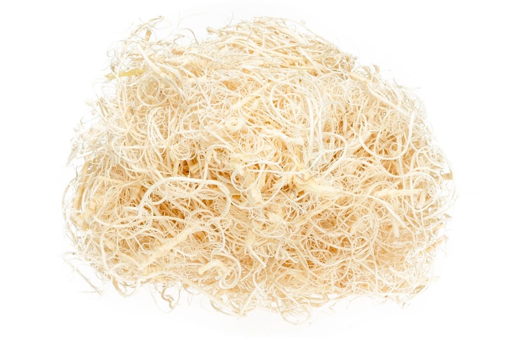 Curly Moos gebleicht ca. 50 g Dekomoos Tamarindenfaser Basteln Floristik Deko