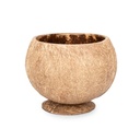 Kokosnuss Becher mit Fuß Ø 10-13 cm echte Kokosschale Tiki Hawaii Deko Natur