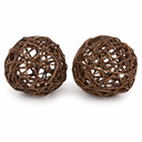 Brunch Ball natur 2 Stück 12 cm Rattankugeln Dekokugeln Natur Naturdeko Basteln