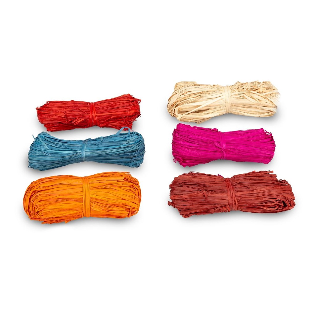 Raffia Bast im Bund  mit ca. 50g, viele Farben wählbar