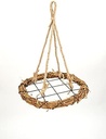 Rattan-Kranz zum Hängen mit Metallgitter, mit Durchmessern von 35, 55 und 75 cm erhältlich
