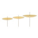 Adventskranzstecker 4 Stk., Gold, Größe wählbar Ø 50 - 77mm | Adventsstecker