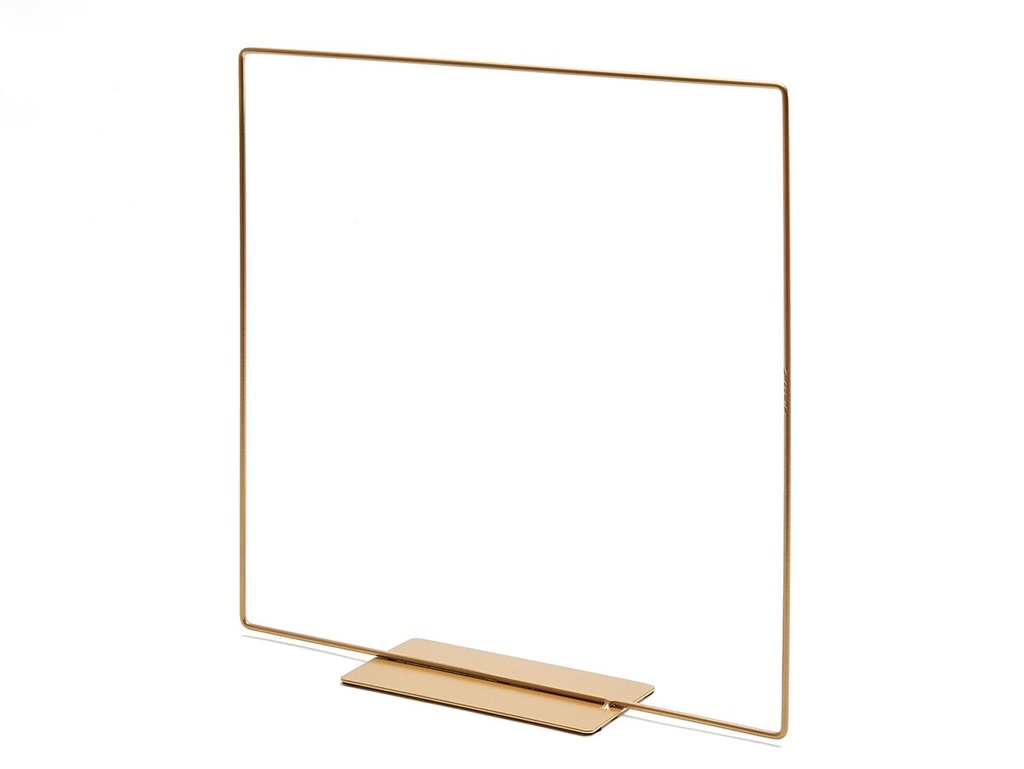 Metallquadrat in Gold mit Fuß, wählbar in den Größen 20, 25 und 35cm