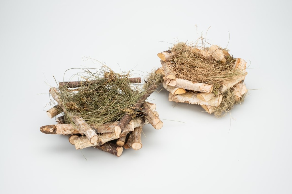 Osternest aus Birkenzweigen in Natur, mit einem Durchmesser von 15 cm | Osternest