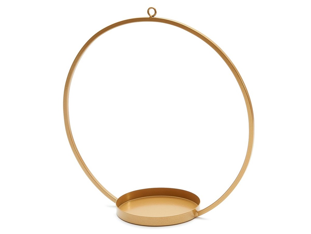Metallring in Gold zum Aufhängen mit Dekoteller, in den Größen 30 & 40 cm wählbar | Dekoring