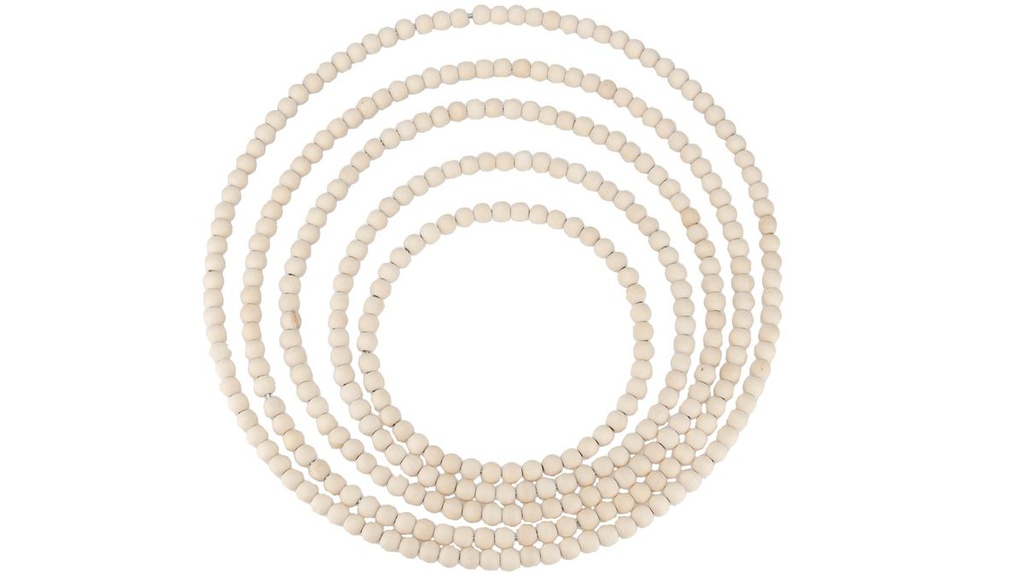 Deko-Metallring mit Perlen Drahtring Kranzring 5 Größen Natur Naturdeko DIY