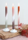 Dip-Dye-Kerzen 3er Set, 24 cm, sechs Farbverläufe, Stabkerzen Tafelkerzen Deko