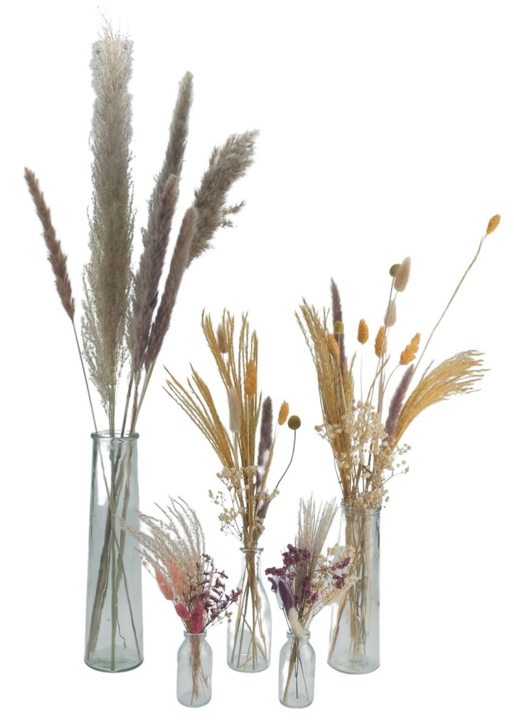 Kleine Glasvase mit Trockenblumen, verpackt in einer Display-Verpackung, viele Variationen zu Auswahl | | Trockenblumen  | getrocknete Blumen | Trockenstrauß | Boho-Style | Boho-Deko