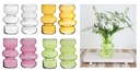 Zwillingsvase 2er Set, Ø 10 cm, Höhe 18 cm, fünf Farben Deko Natur Naturdeko