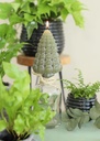 Tannenbaum-Kerze mit Kugeln, Packung mit 2 Stück, Höhe ca. 12cm, Durchmesser ca. 7cm, viele Farben erhältlich | Weihnachtskerze
