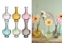 Vintage Glasvase 15 cm, in vielen Farben – Kleine Tischvase für Trockenblumen & Blumensträuße – Hochzeitsvase – Deko Glasflasche