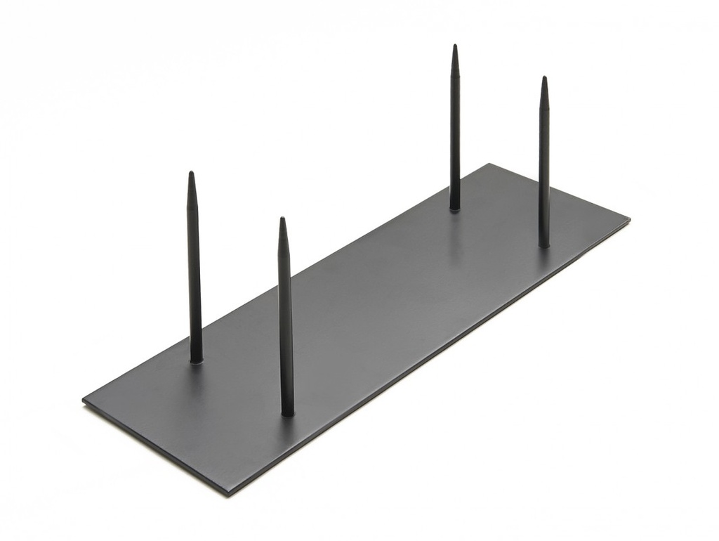 Metallständer 40x13 cm schwarz vier Dorne je 13 cm Objektständer Reihe Deko