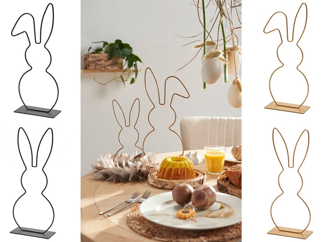 Metallring Hase mit Fuß, in vielen Farben und in vielen Größen wählbar | Dekoring