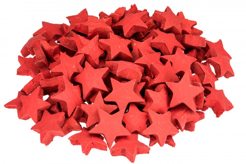 Kokos Stern rot 100 Stk. ca. 5cm
