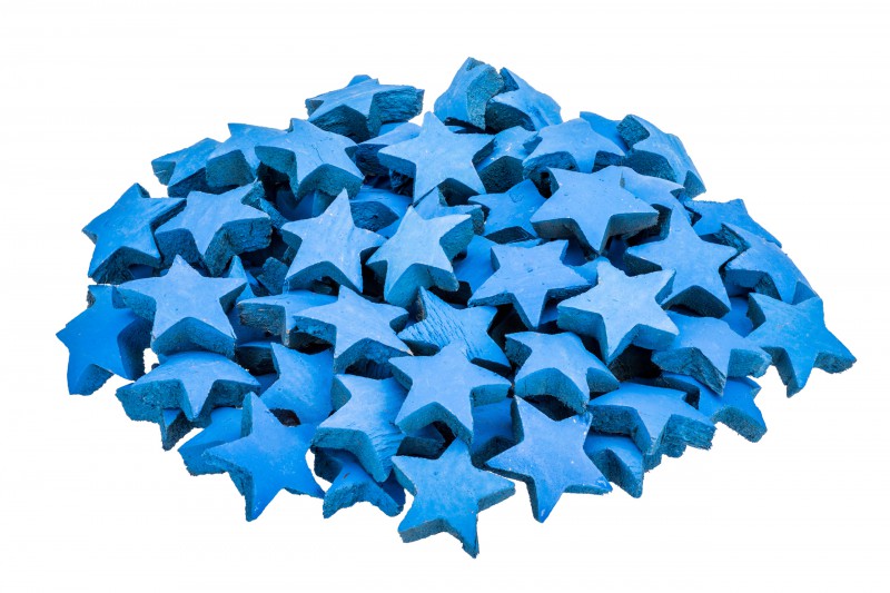 Kokos Stern blau ca. 5cm 100Stk.
