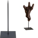 Metallständer 7x7x14 cm schwarz mit Dorn Skulpturensockel Objektständer Deko